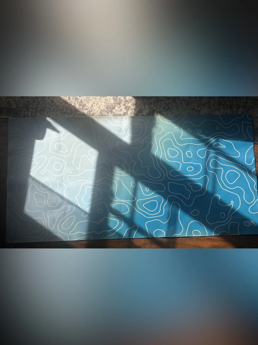 Blue Topographic Pattern Party Backdrop - Brand